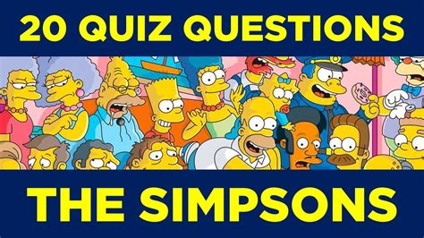 quiz les simpsons|simpsons quiz questions and answers.